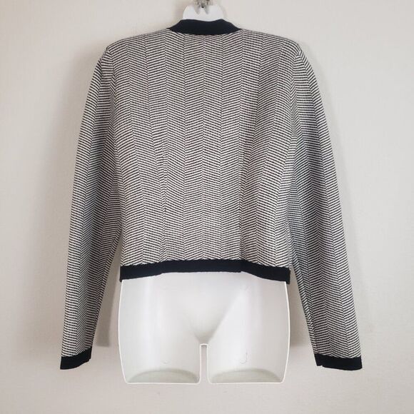 Express Jacket Medium White Black Old Money Classic Feminine Business Preppy - Picture 9 of 11